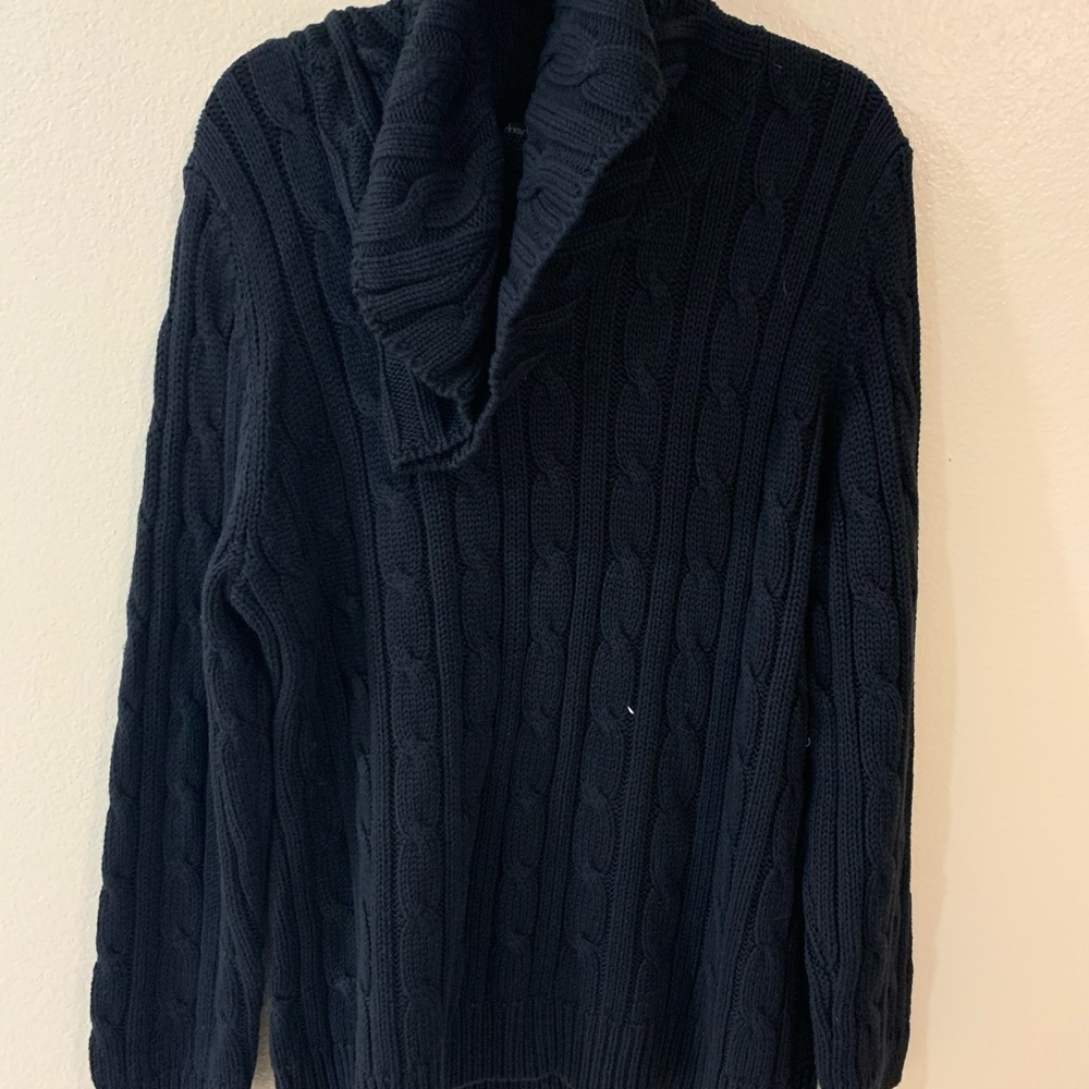 Daisy Fuentes Cowl Neck Sweater-Black